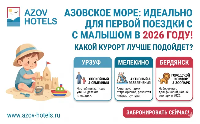 Почему Азовское море — идеальный выбор для первой поездки с малышом в 2026 году: Урзуф, Мелекино или Бердянск? Почему Азовское море — идеальный выбор для первой поездки с малышом в 2026 году: Урзуф, Мелекино или Бердянск?